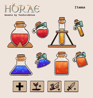 Item and label sprites